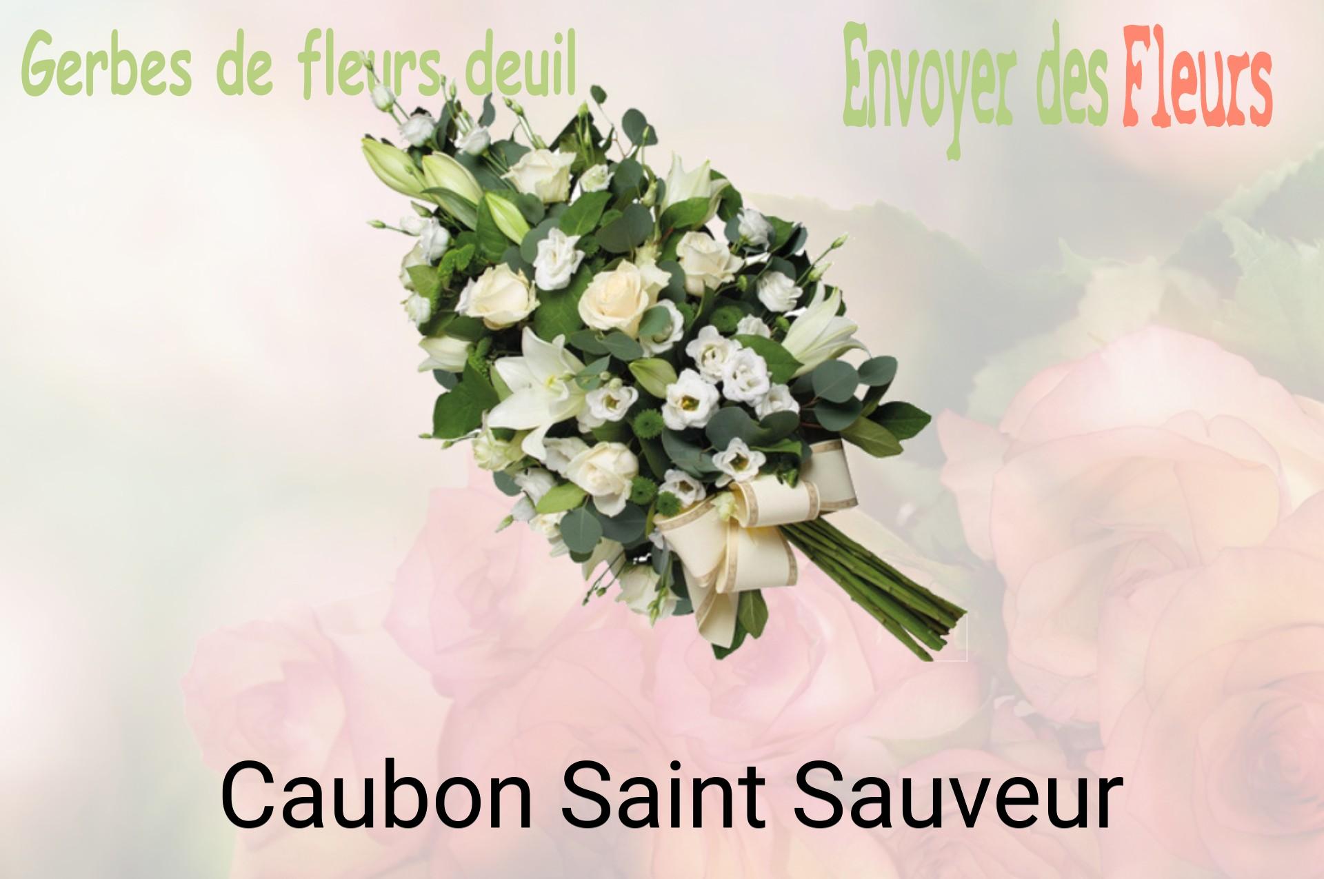 Gerbe de fleurs de deuil livrée à Caubon-Saint-Sauveur